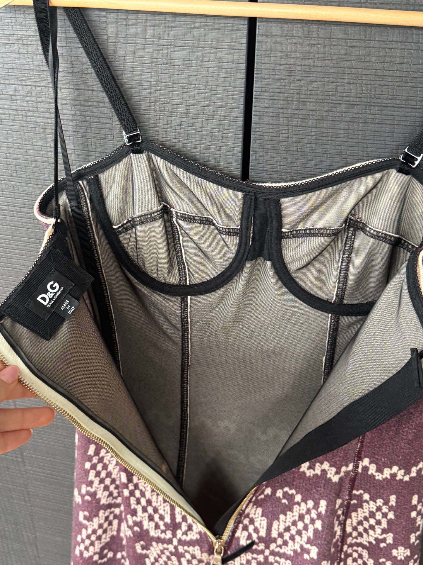 Vintage Dolce & Gabbana Knit Bustier Dress