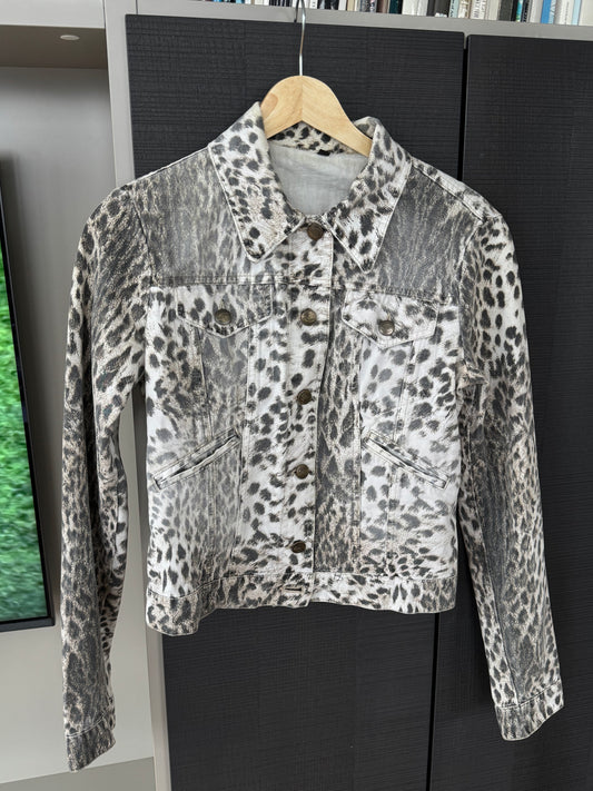 Just Cavalli Lace-Up Leopard Jacket