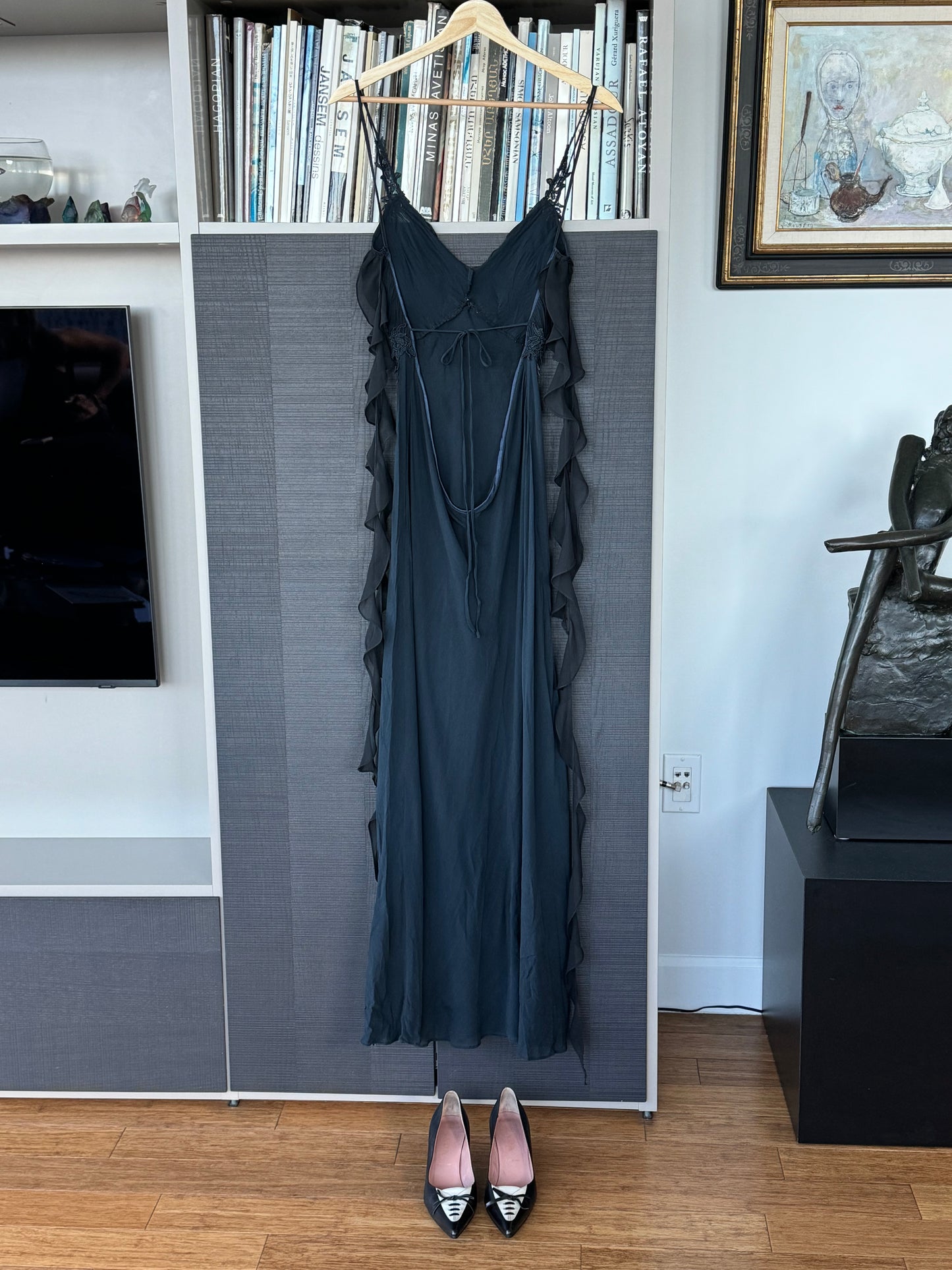 Backless Silk Maxi Dress