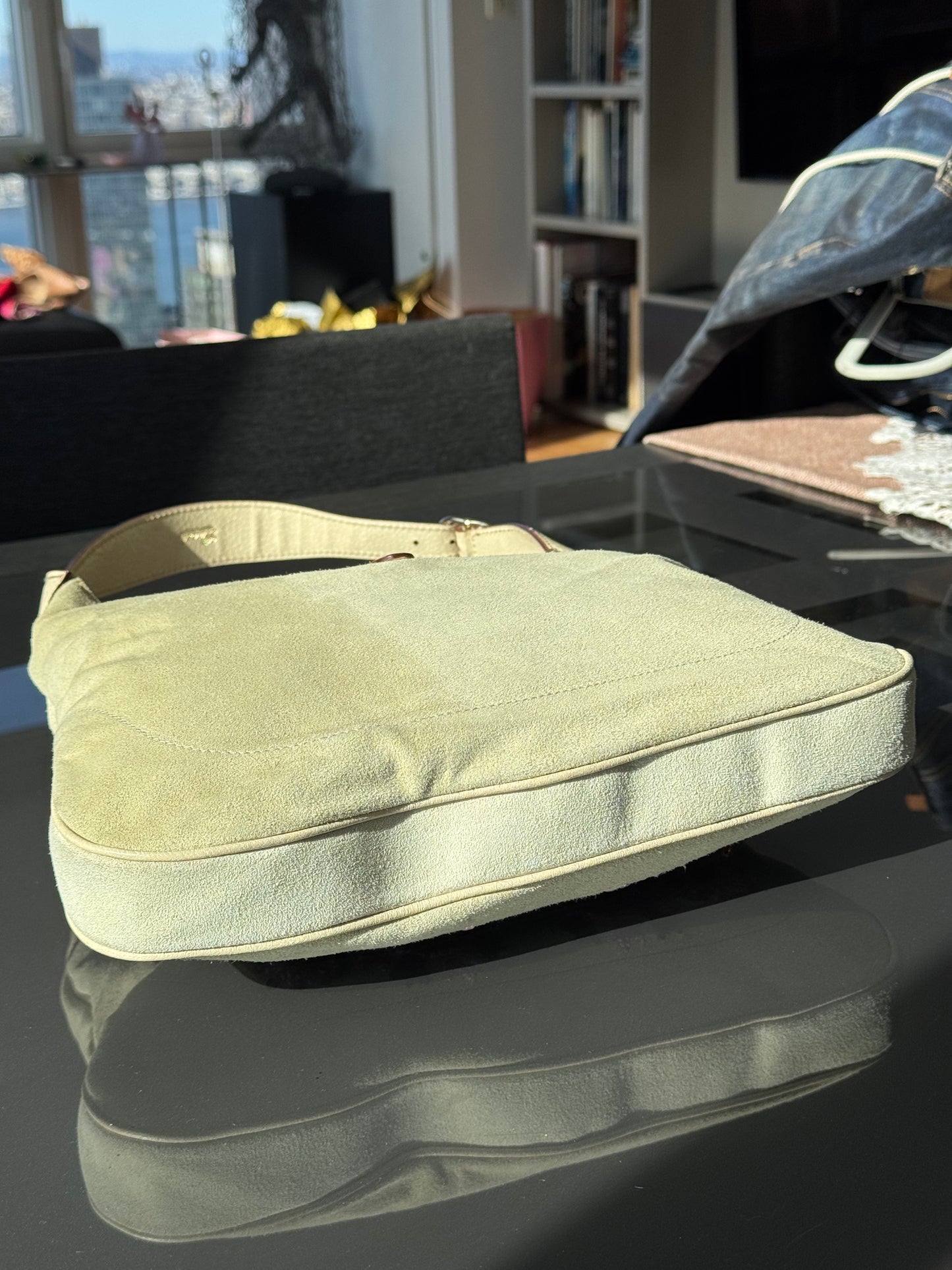 Gucci Vintage Beaded Suede Jackie Bag