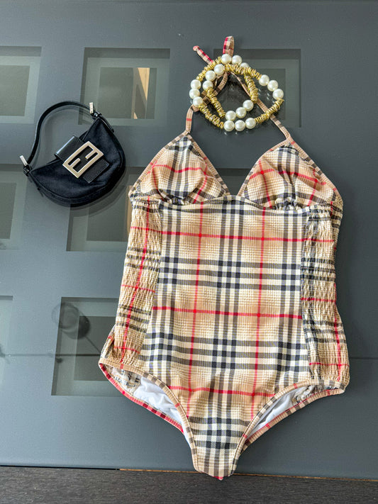 Vintage Burberry One-Piece Swimsuit