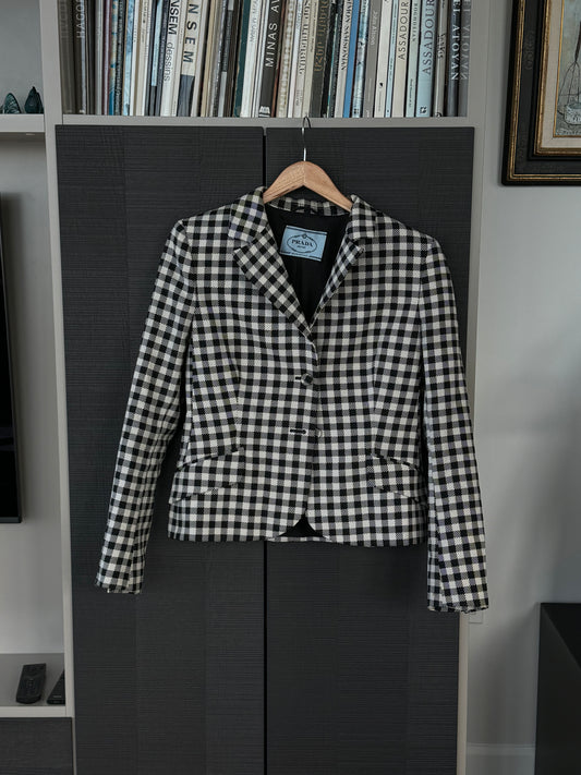 Prada Spring 2013 Gingham Blazer