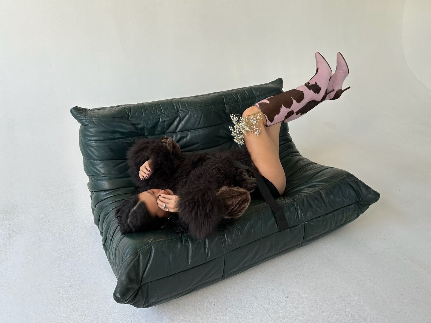 Manolo Blahnik Cow Print Boots 37