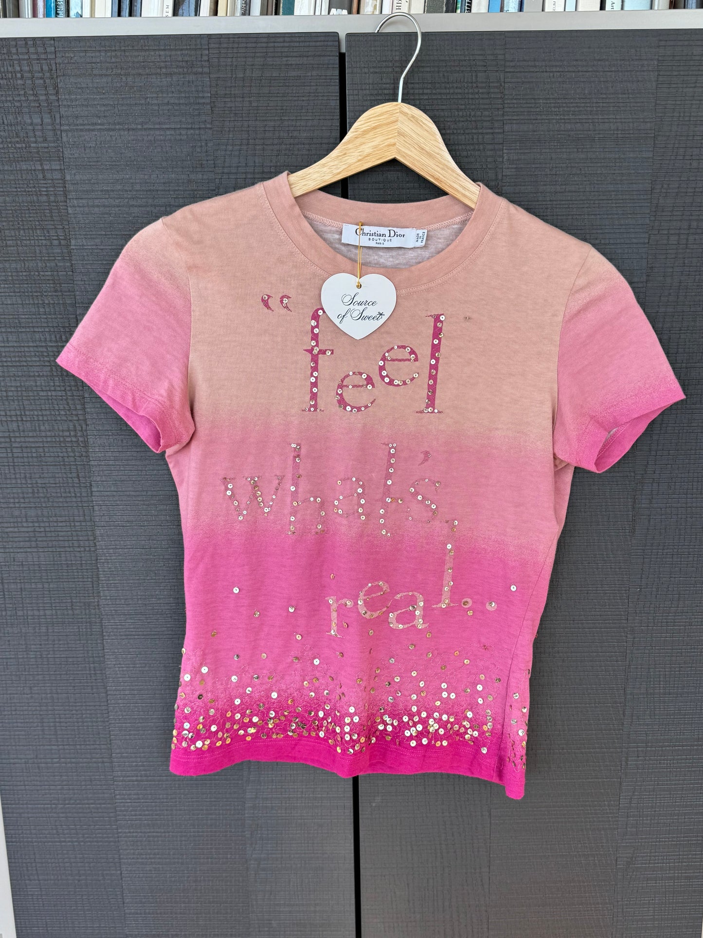 Christian Dior 1/1 “Feel What’s Real” Sequin T-shirt