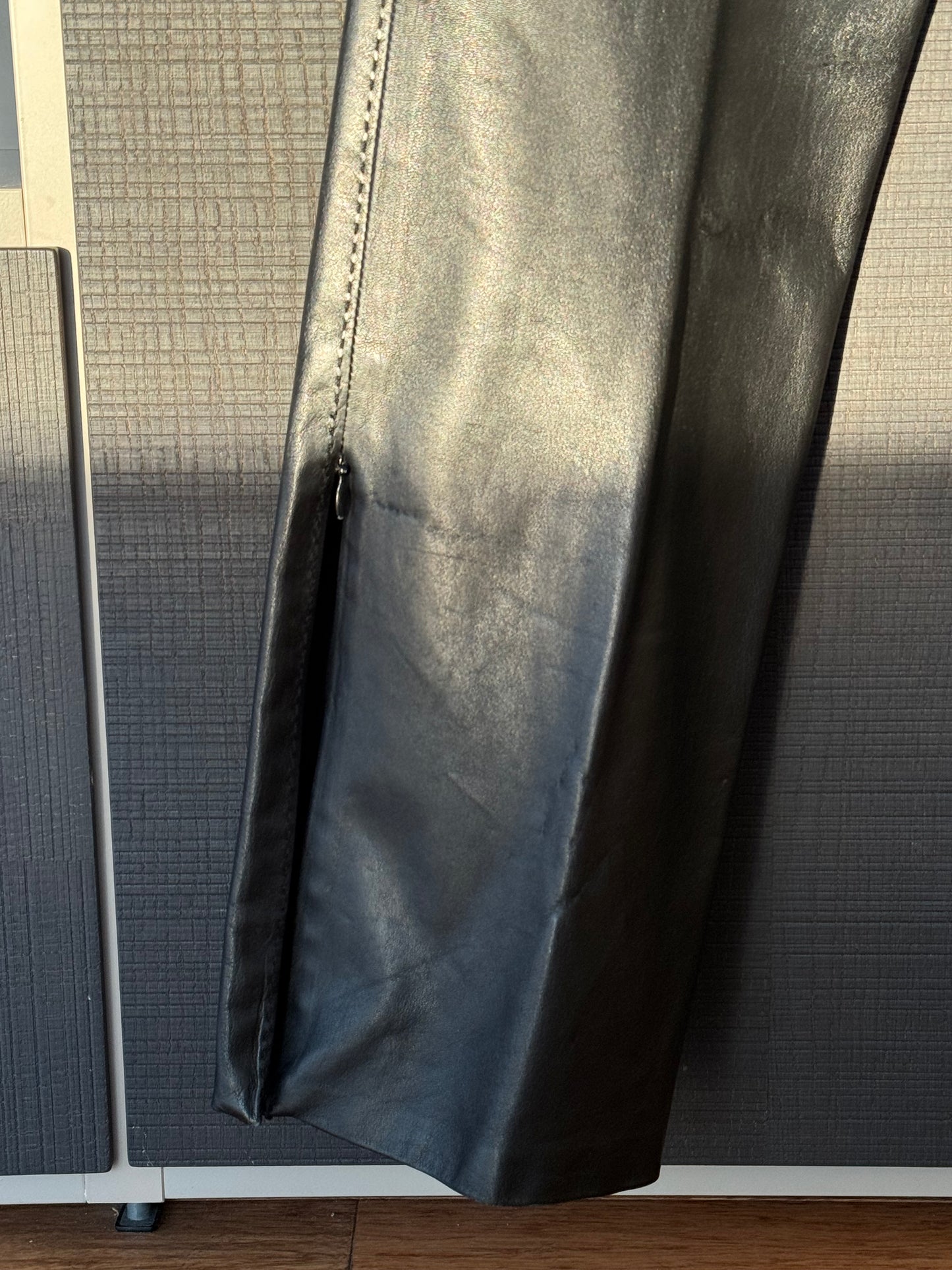 Ralph Lauren Purple Label Stitched Leather Pants