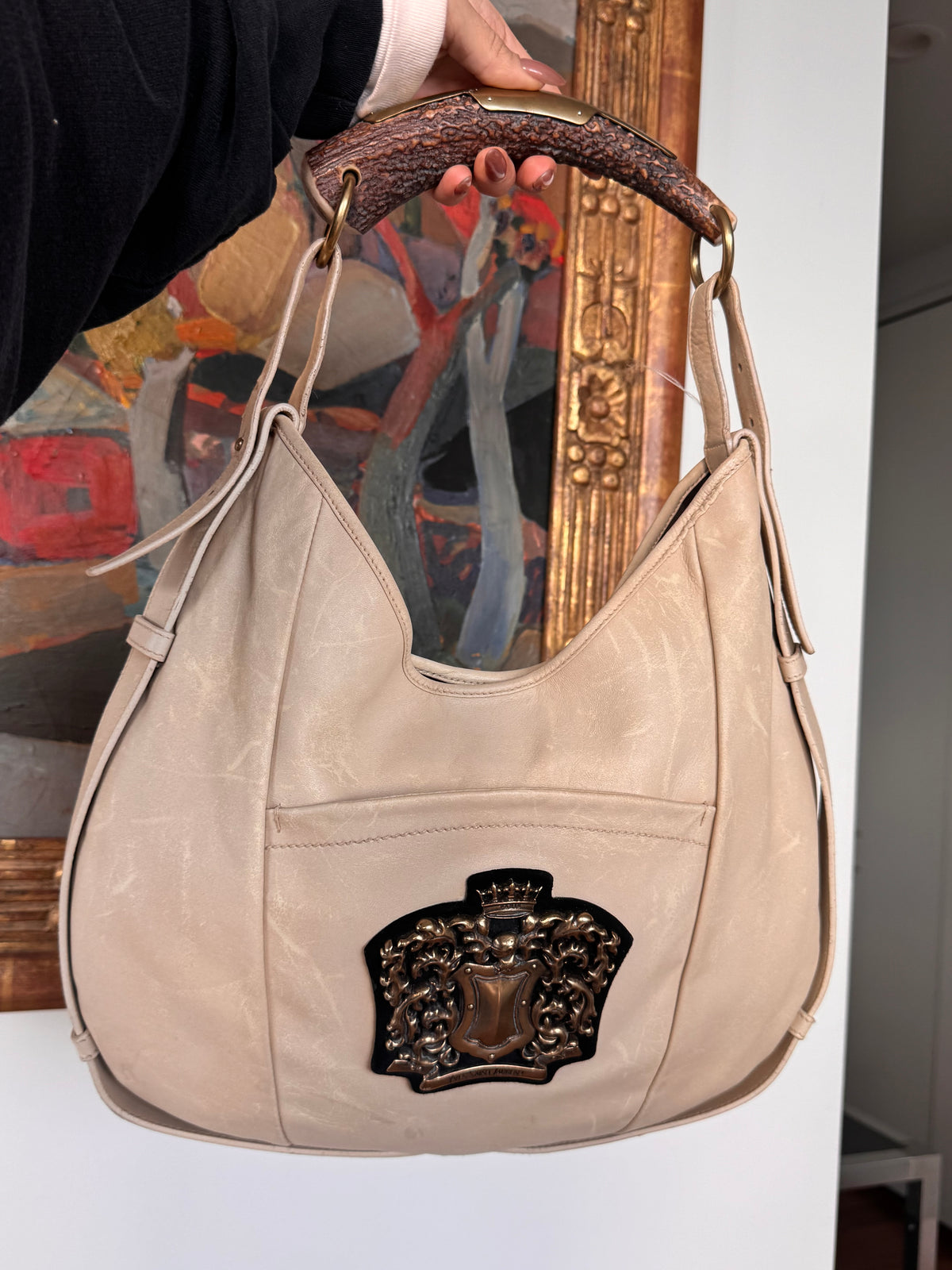 Yves Saint Laurent Rive Gauche by Tom Ford Mombasa Bag with Crown Plaque