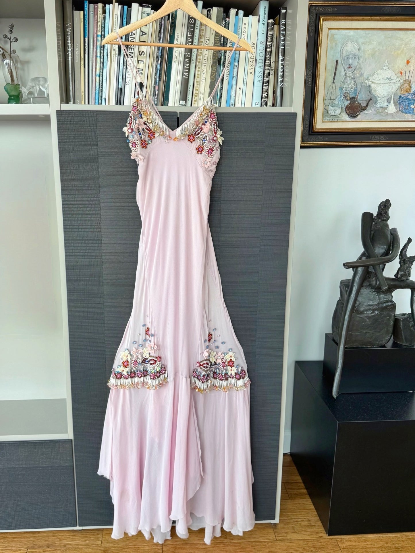 Paola Frani Embellished Silk Dress