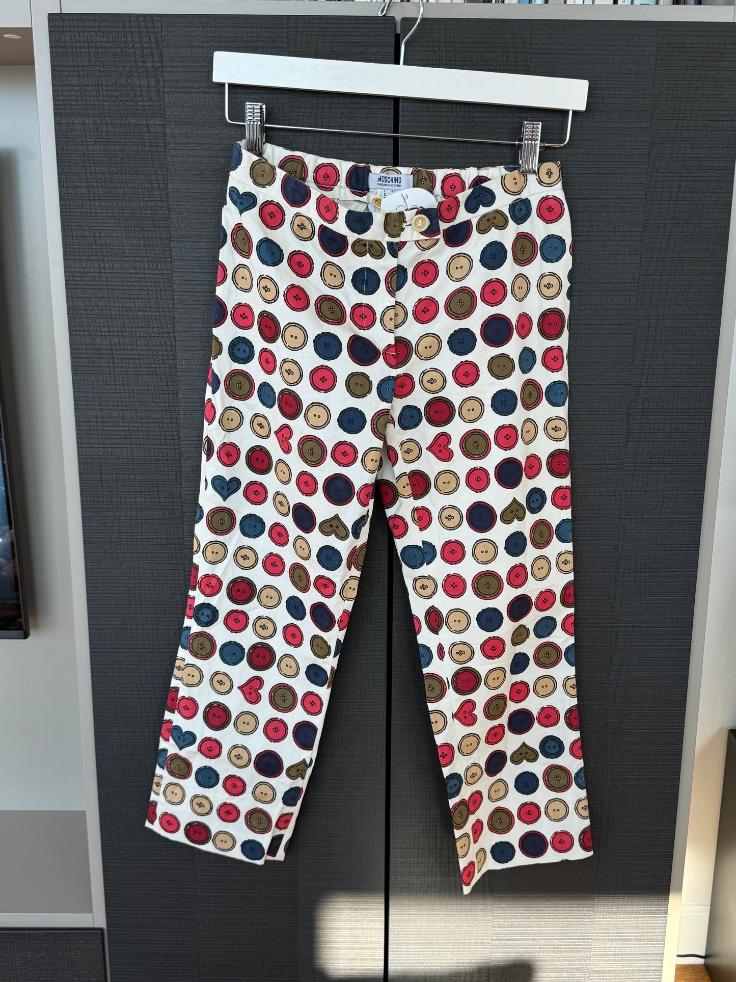 Moschino Button Printed Capris