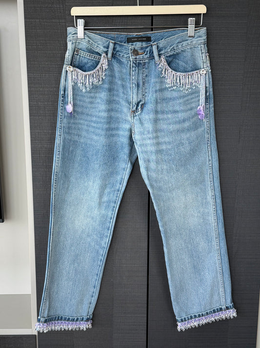 Vintage Marc Jacobs Beaded Fringe Denim