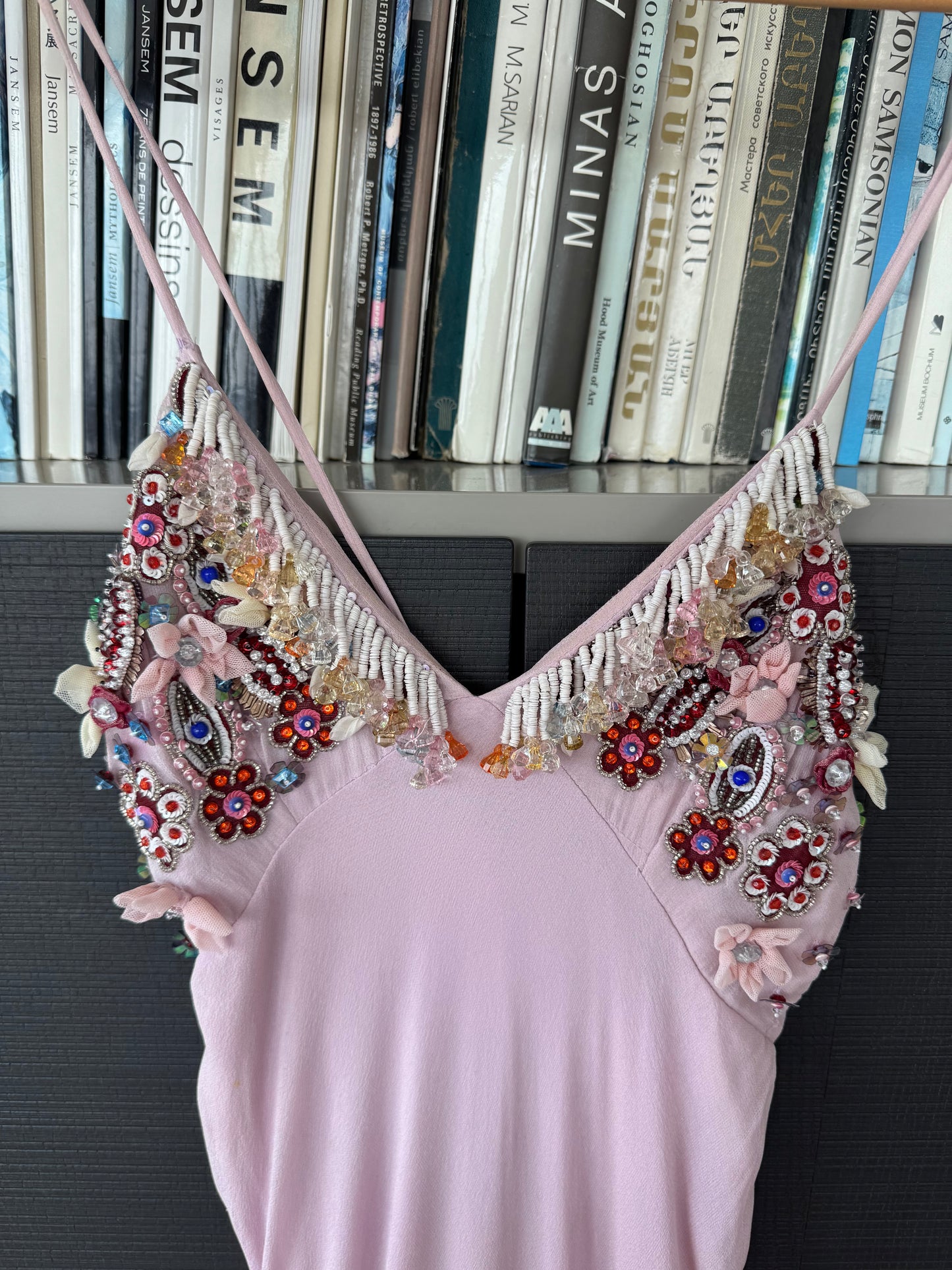 Paola Frani Embellished Silk Dress