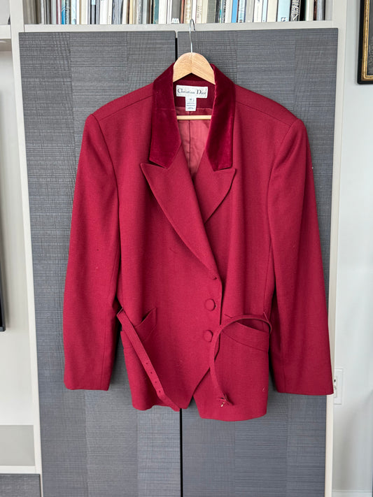 Christian Dior 1980s Belted Blazer