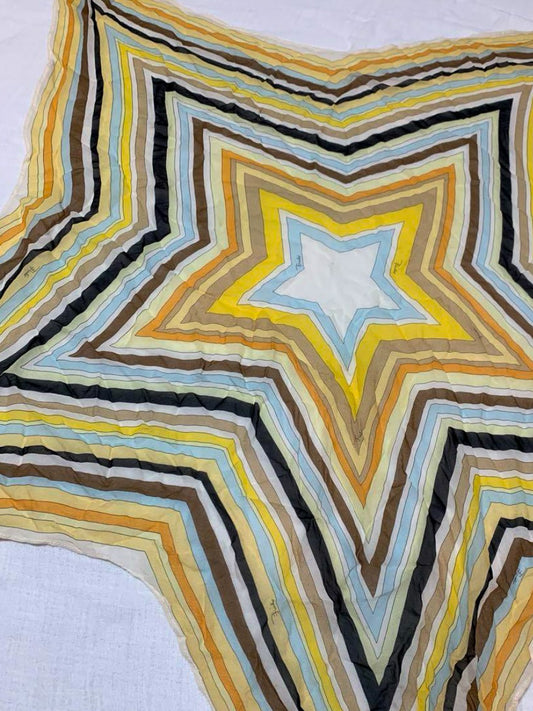 Emilio Pucci Vintage Silk Star Stole