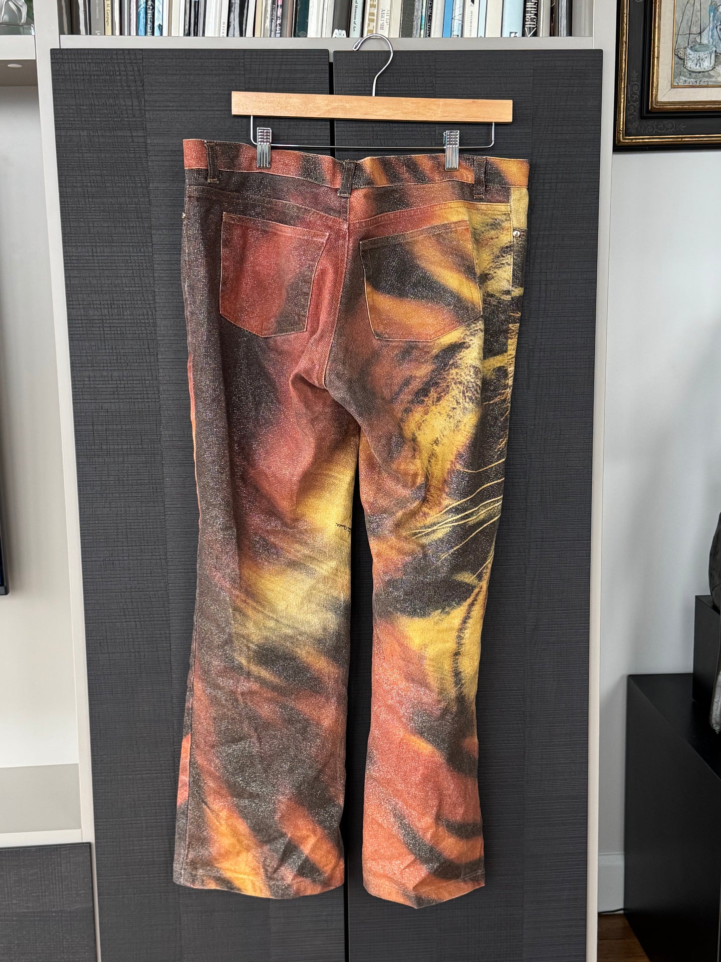 Roberto Cavalli FW2000 Tiger Print Denim