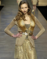 Blumarine 2004 Runway Cardigan w/ Fur Collar