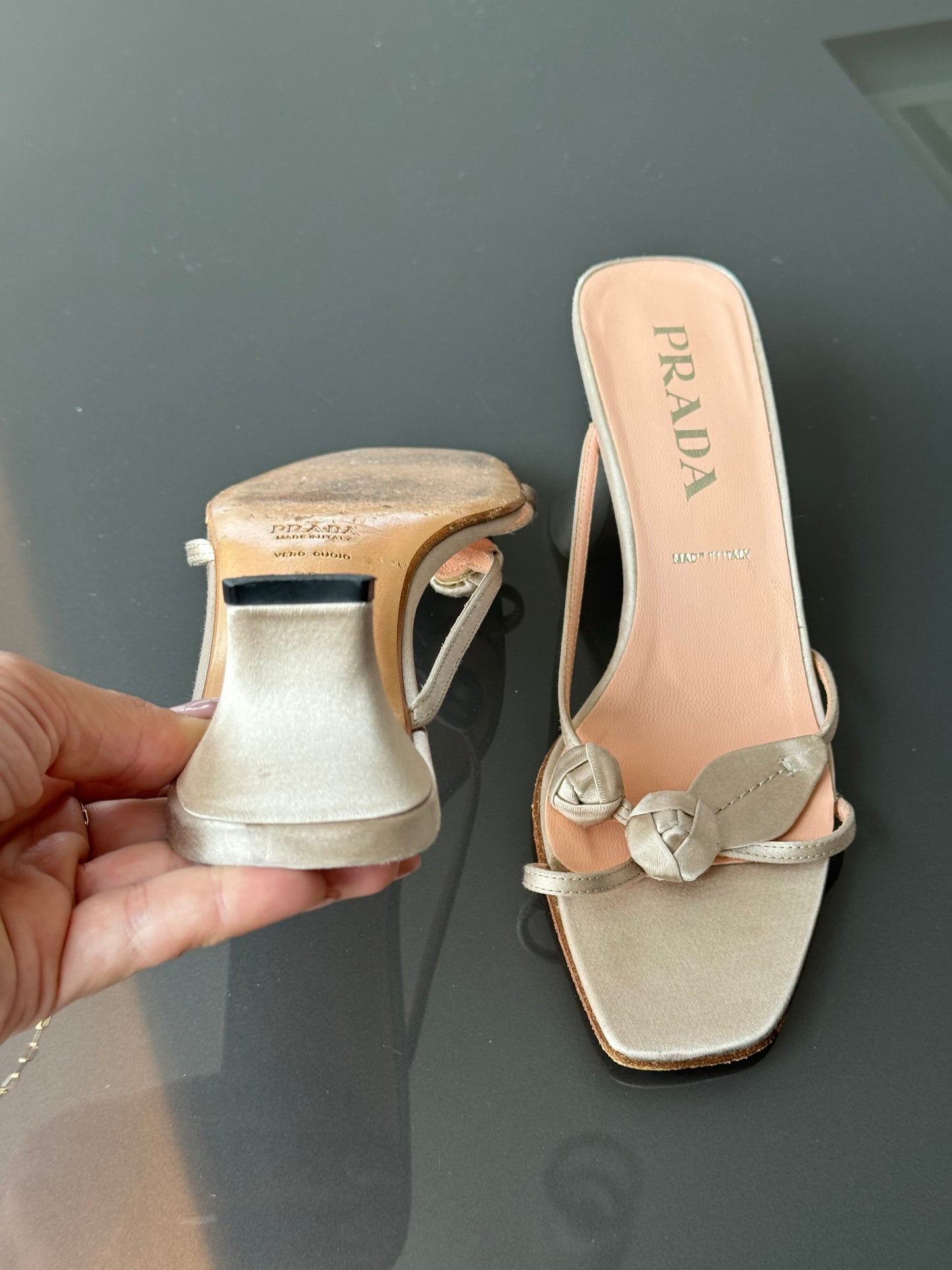 Prada Rosebud Sandals 38