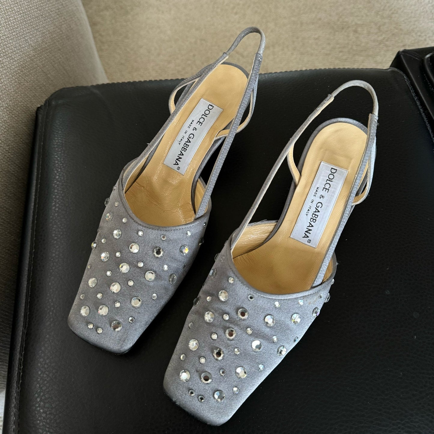 Dolce & Gabbana Slingback Rhinestone Heels