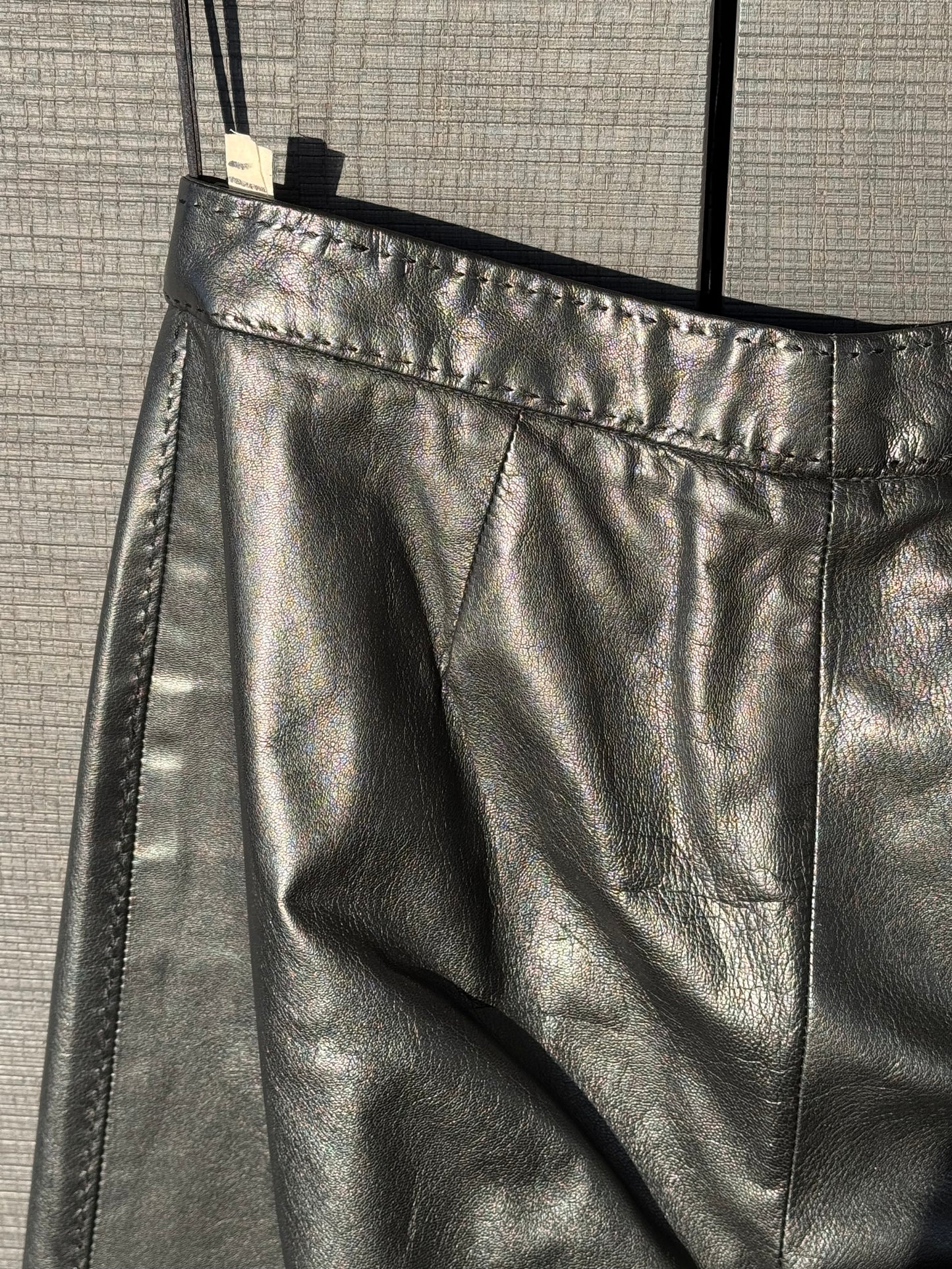 Ralph Lauren Purple Label Stitched Leather Pants