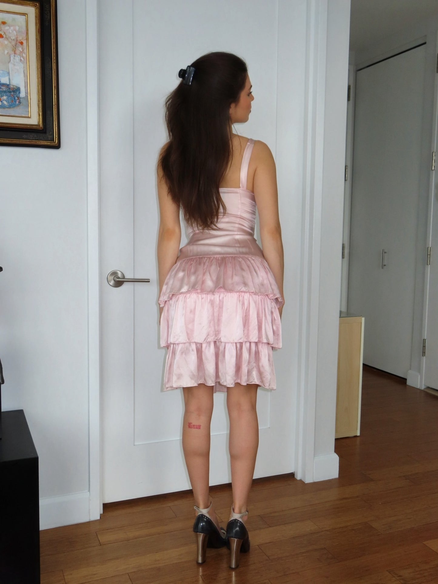 Cynthia Rowley Vintage 100% Silk Baby Pink Drop Waist Dress