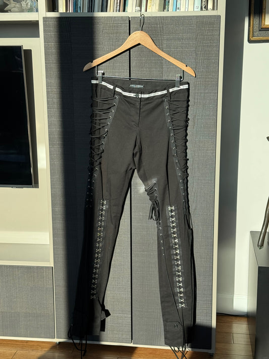 Vintage Dolce & Gabbana Lace-Up Corset Pants