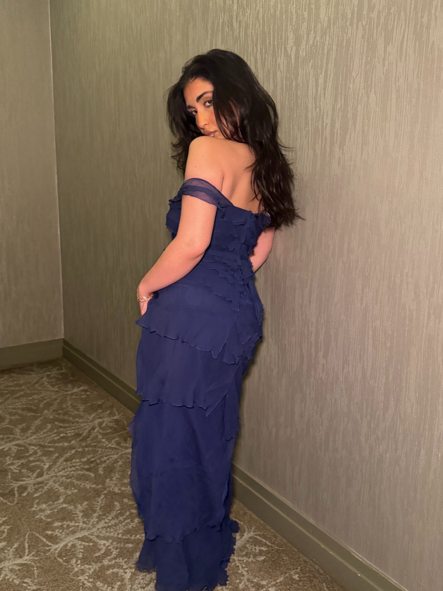 Moschino Silk Ruffle Gown