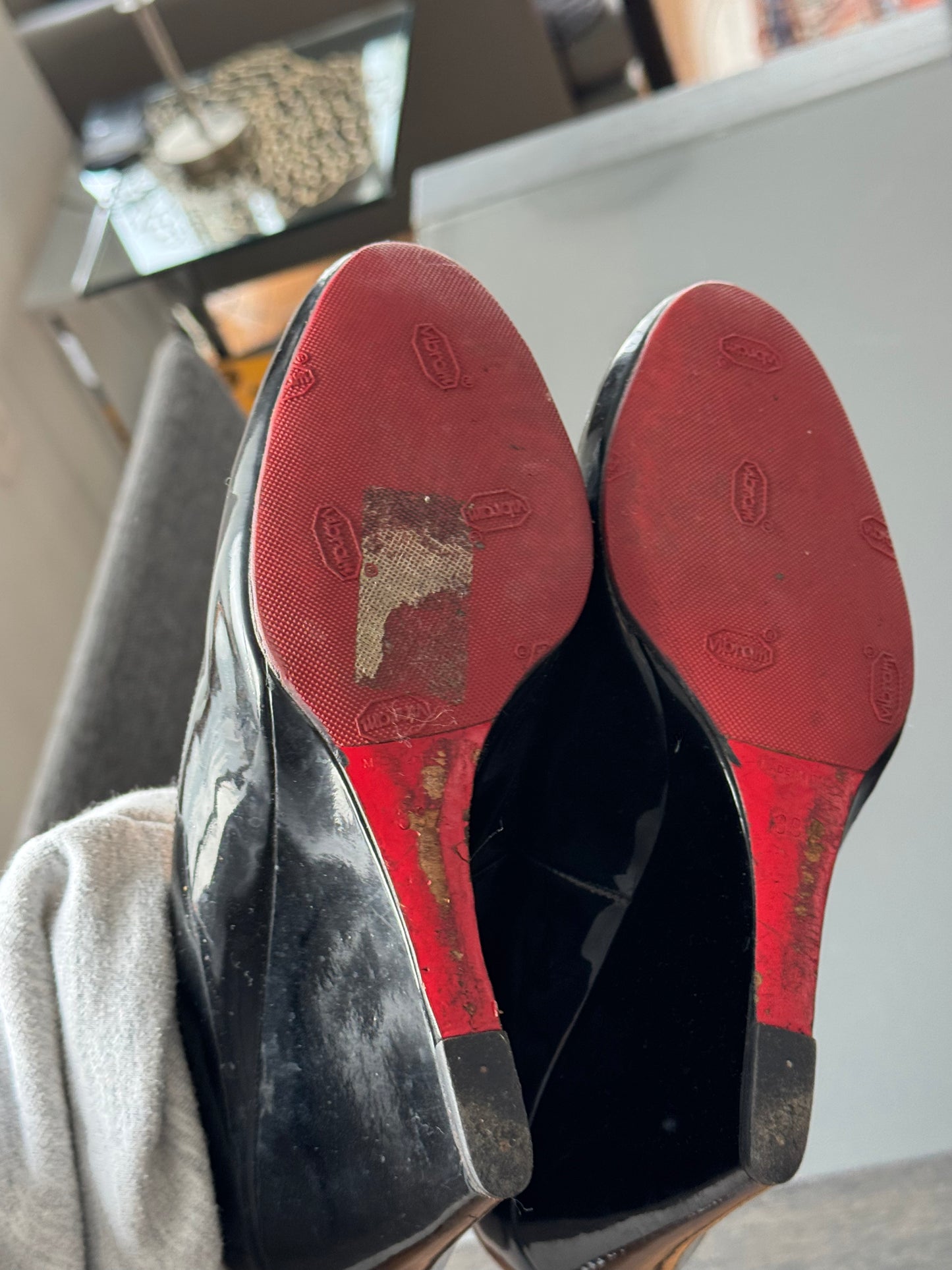 Christian Louboutin Patent Wedge Pumps 39.5