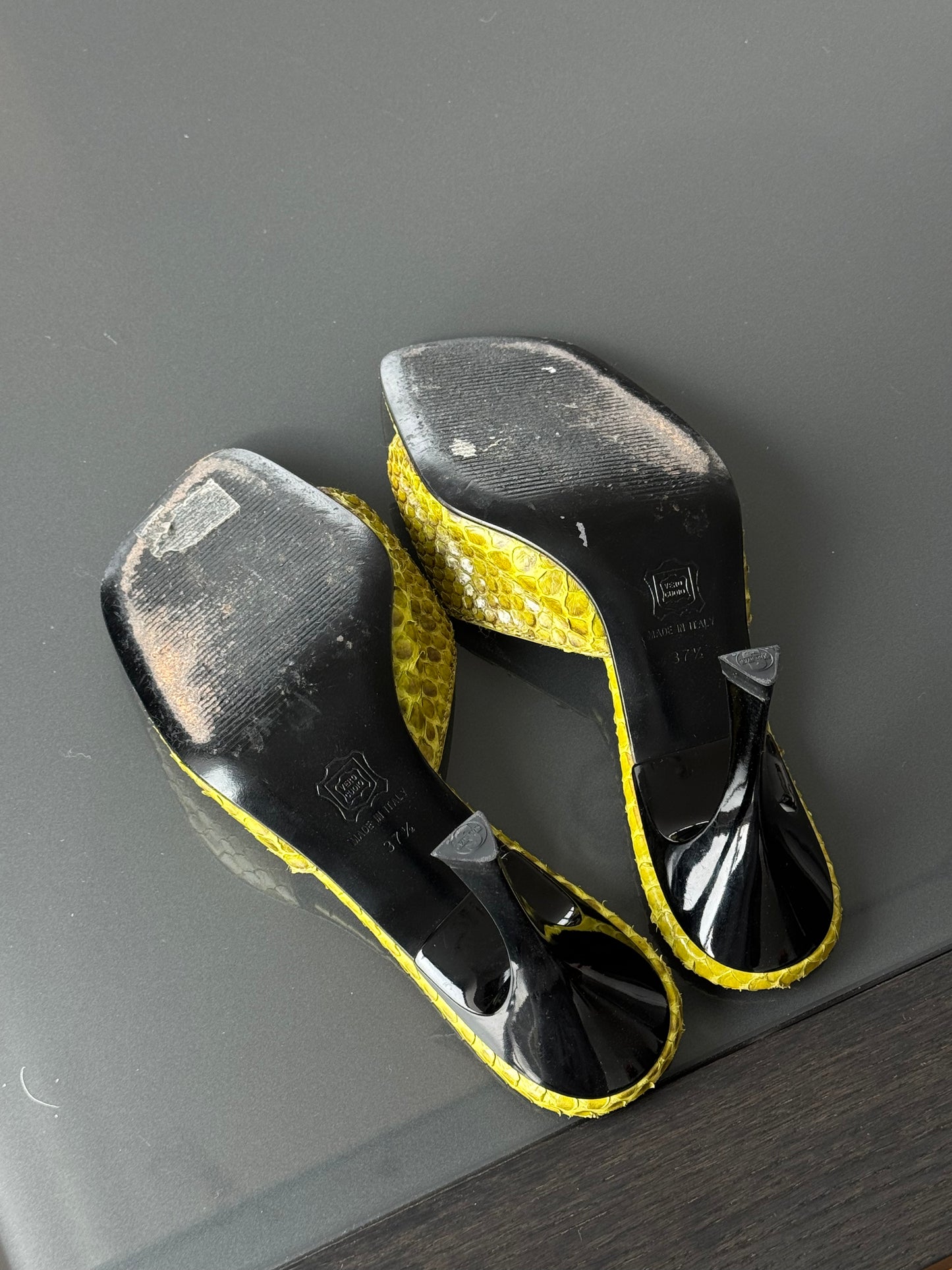 Dolce & Gabbana Python Sandal Heels 37.5