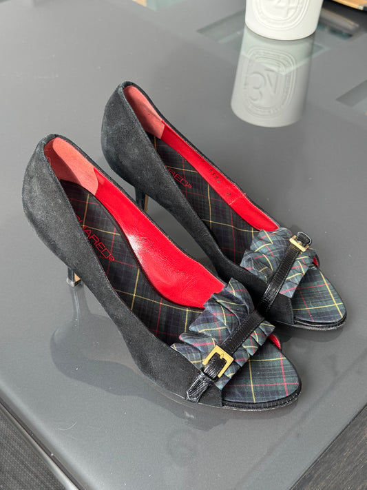 Vintage Dsquared² Tartan Fringe Pumps 37
