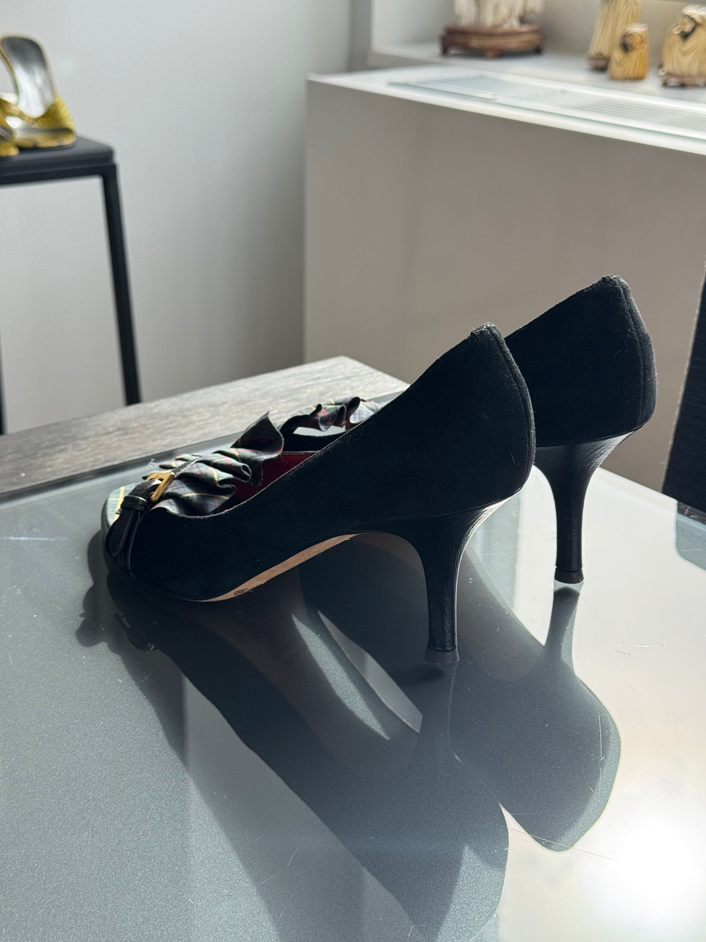 Vintage Dsquared² Tartan Fringe Pumps 37