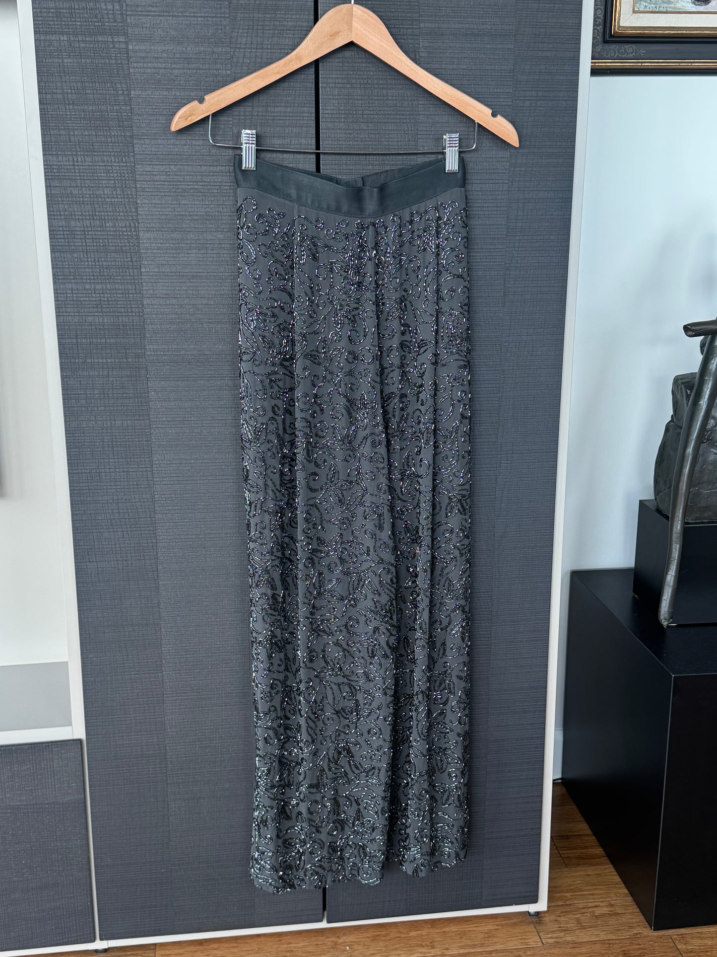 Emanuel by Emanuel Ungaro Vintage Silk Beaded Pants