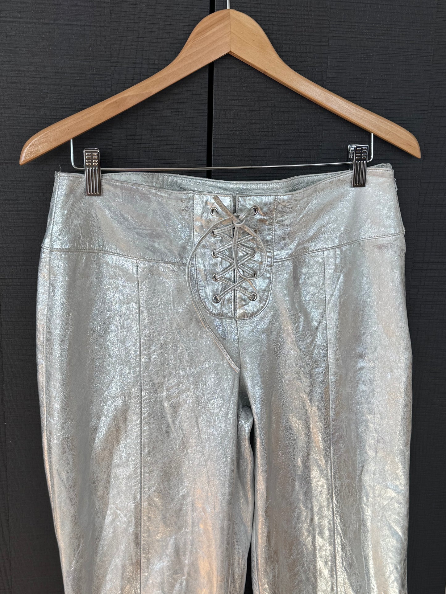 Wilson's Leather 90s Silver Lace-Up Pants