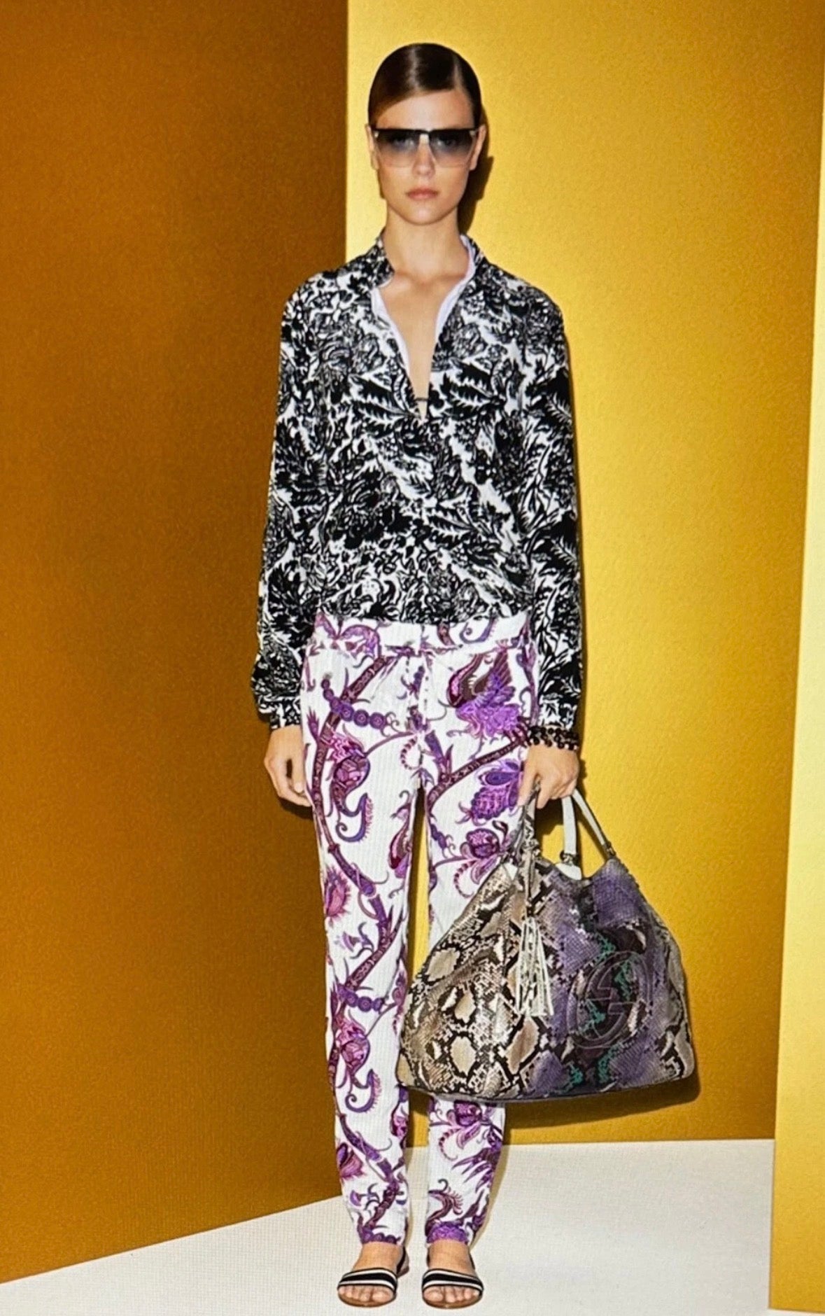 Gucci Resort 2012 Silk Print Pants
