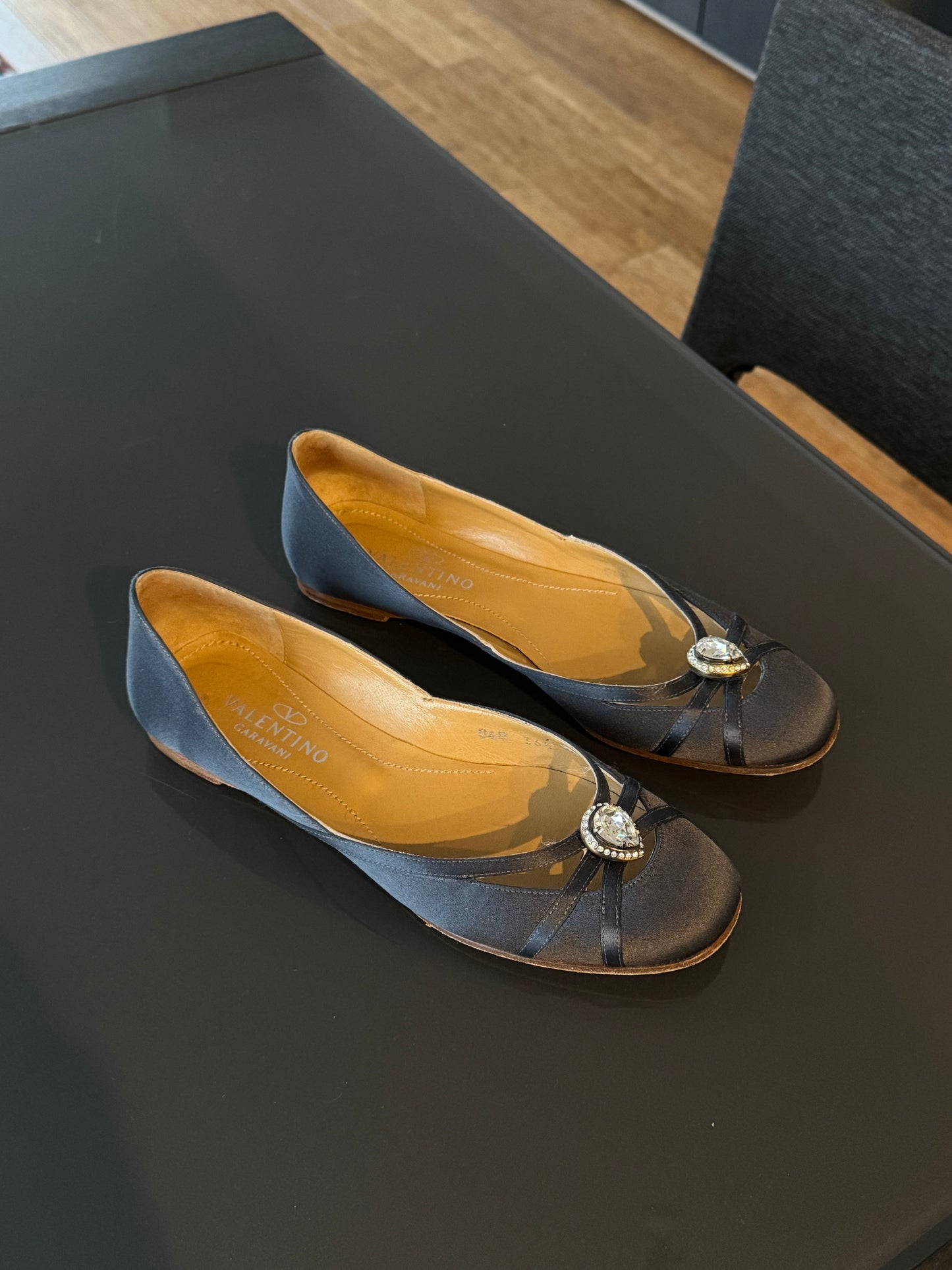 Vintage Valentino Silk Flats 36.5/37
