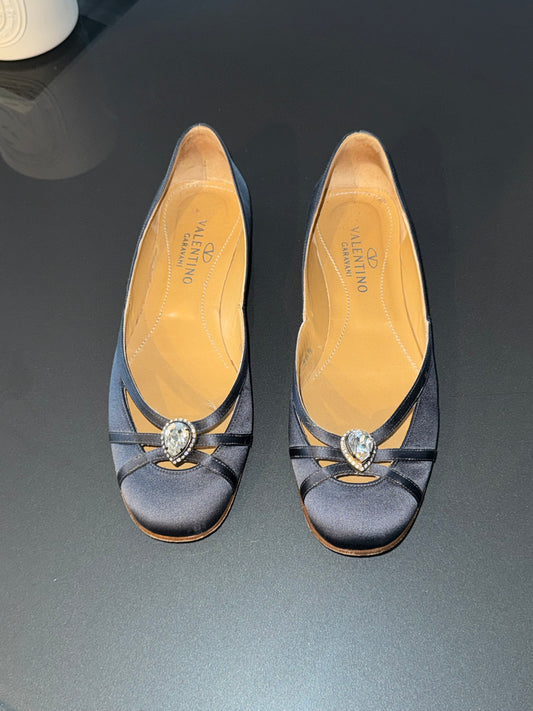 Vintage Valentino Silk Flats 36.5/37