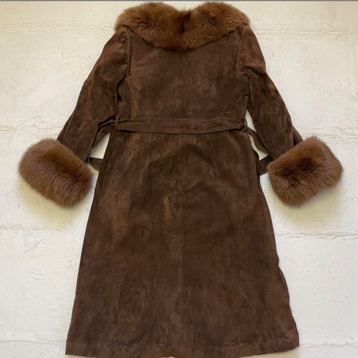 Brown Suede/Fur Coat