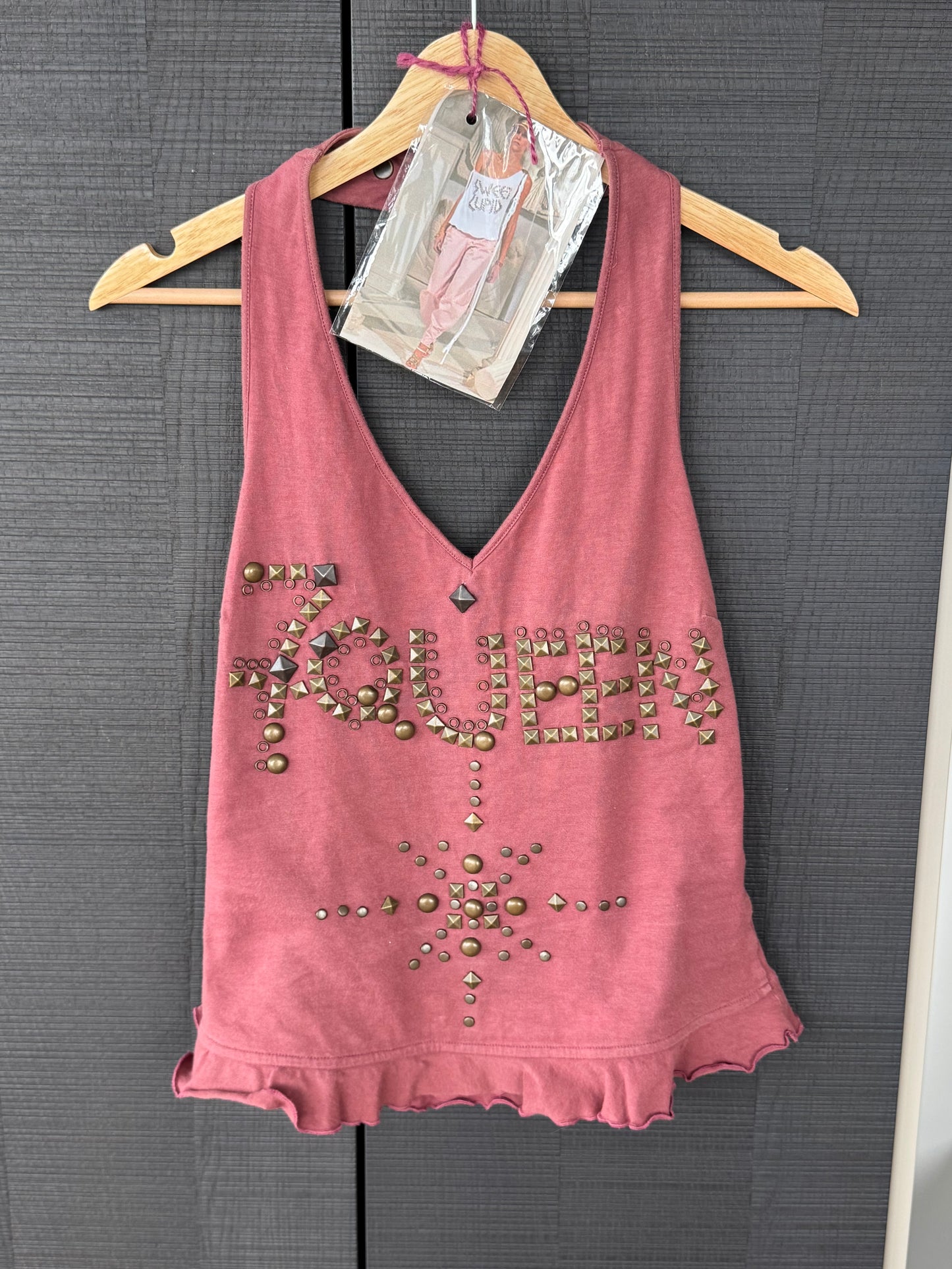 D&G S/S 2003 "7 Queen" Studded Halter Top