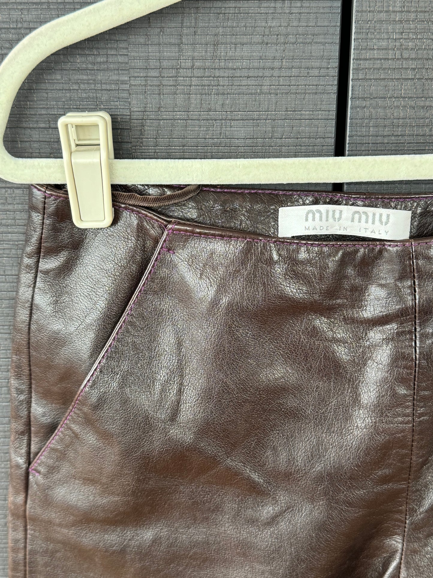 Miu Miu 2000's Low Waist Leather