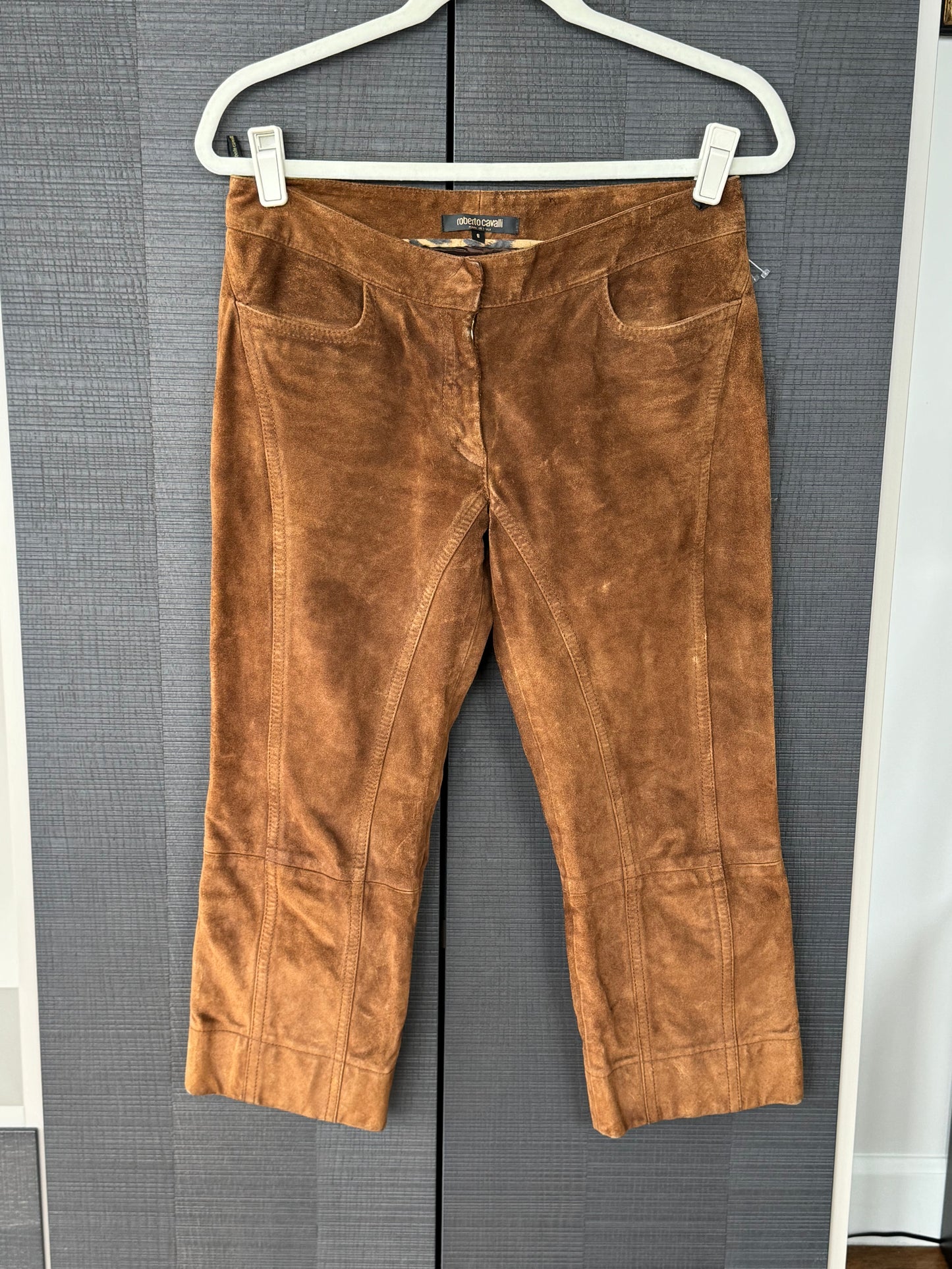 Roberto Cavalli Suede Capris