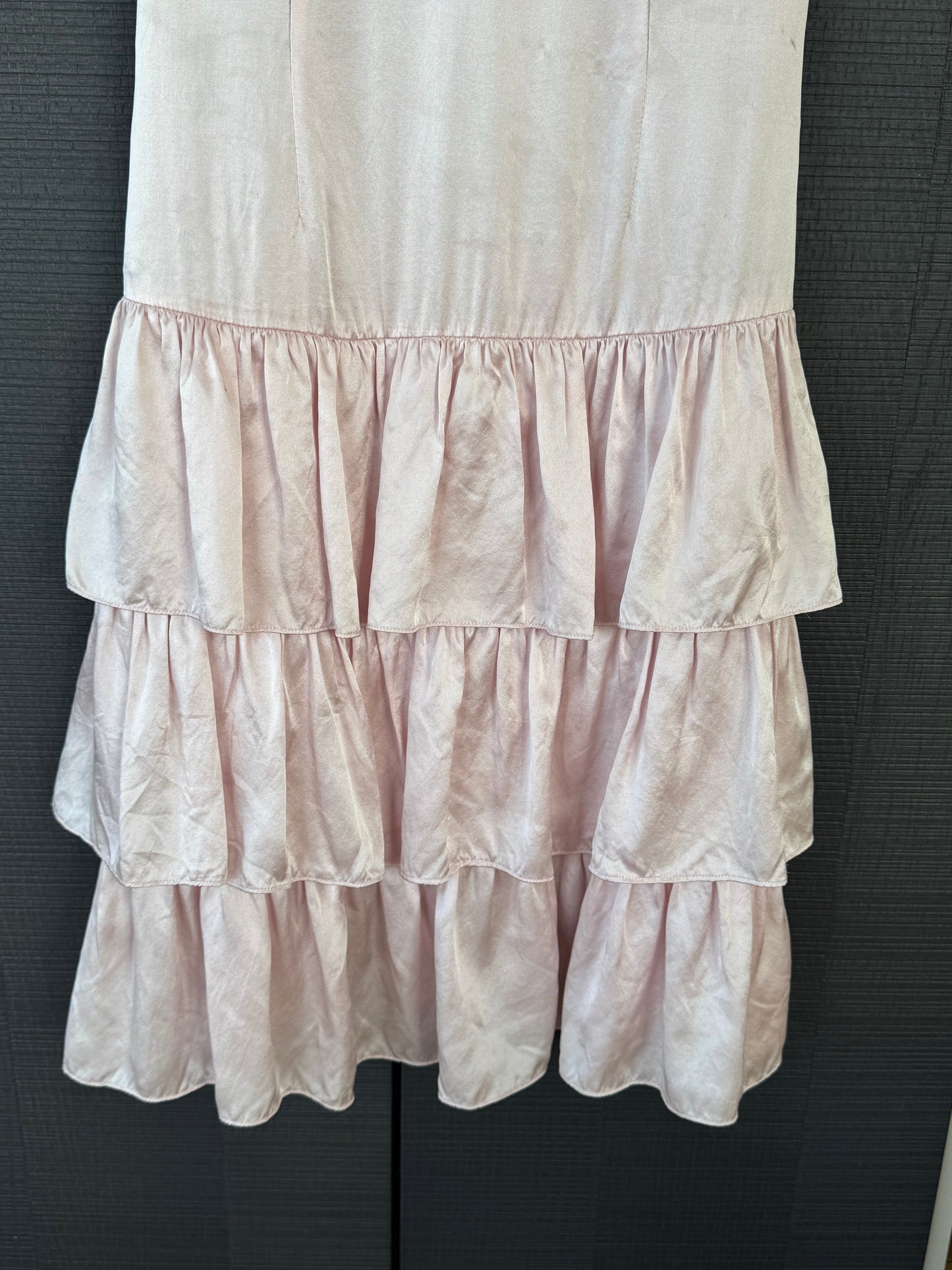 Cynthia Rowley Vintage 100% Silk Baby Pink Drop Waist Dress