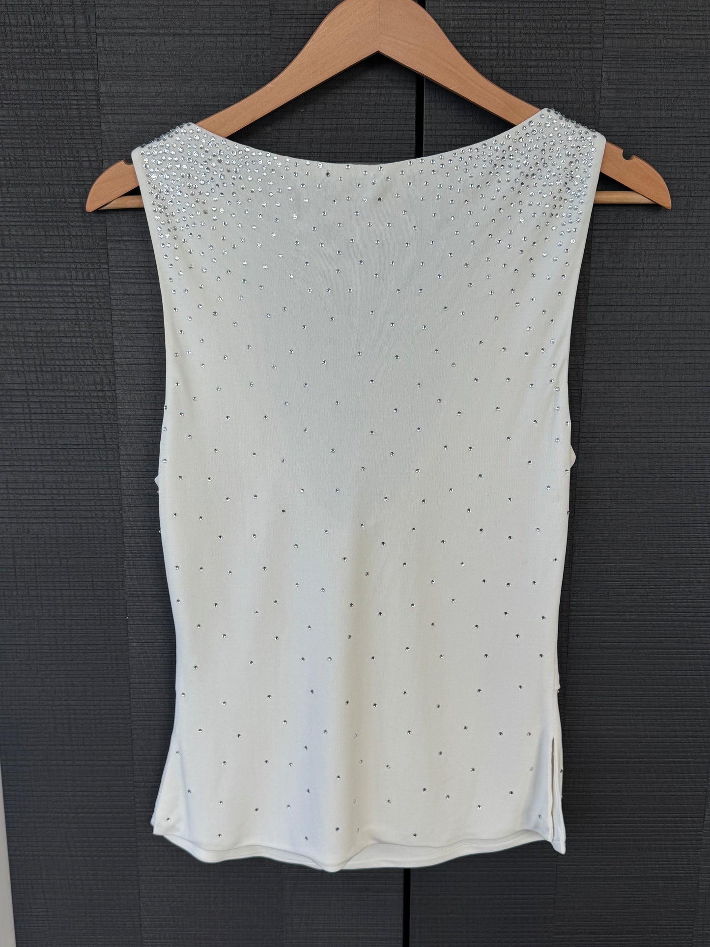 Ungaro Rhinestone Draped Top