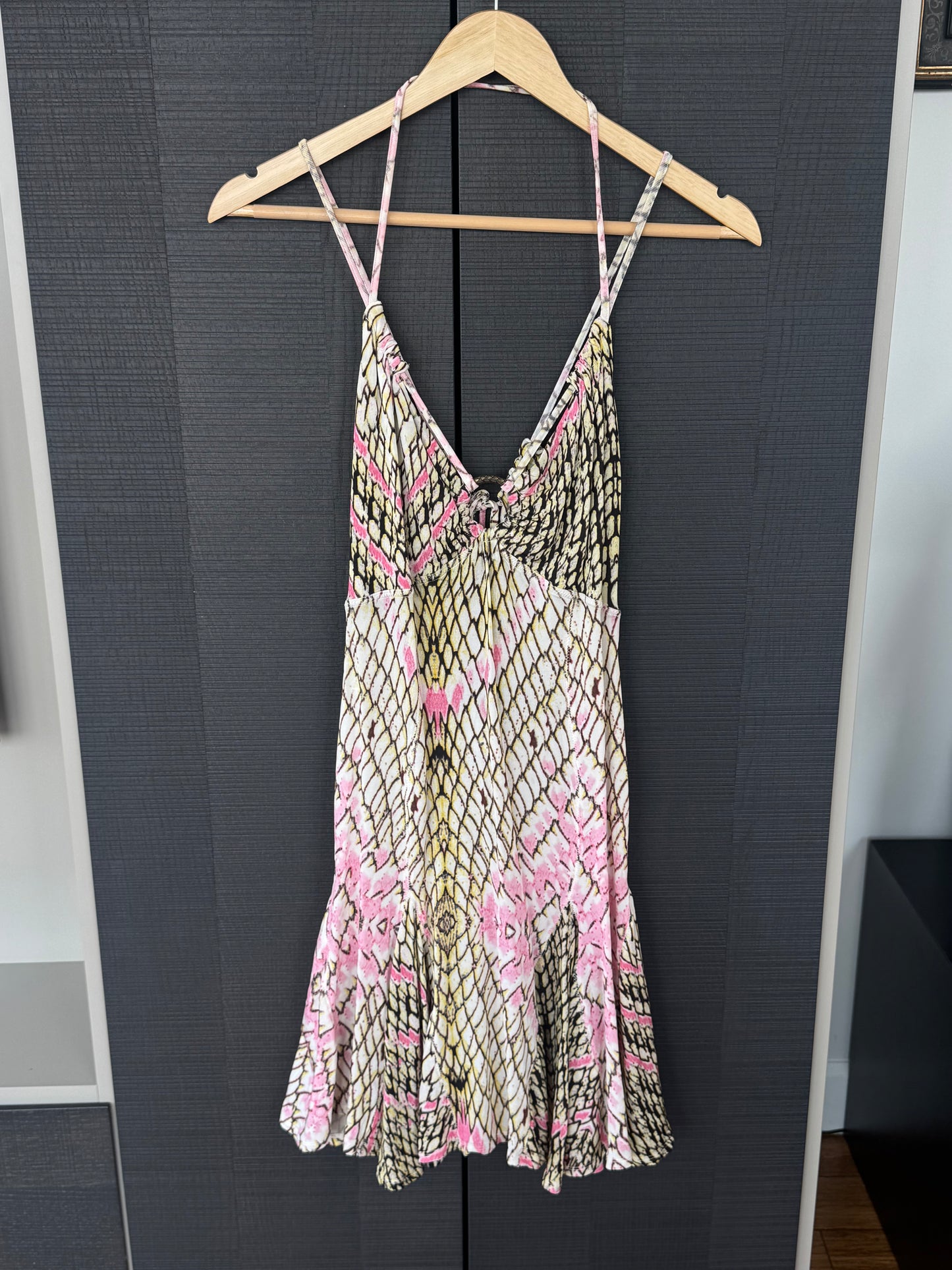Just Cavalli 2000s Snake Print Mini Dress