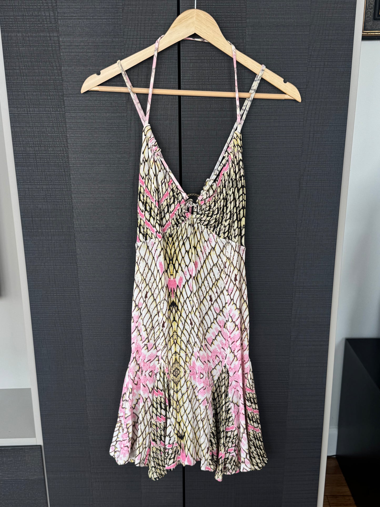 Just Cavalli 2000s Snake Print Mini Dress