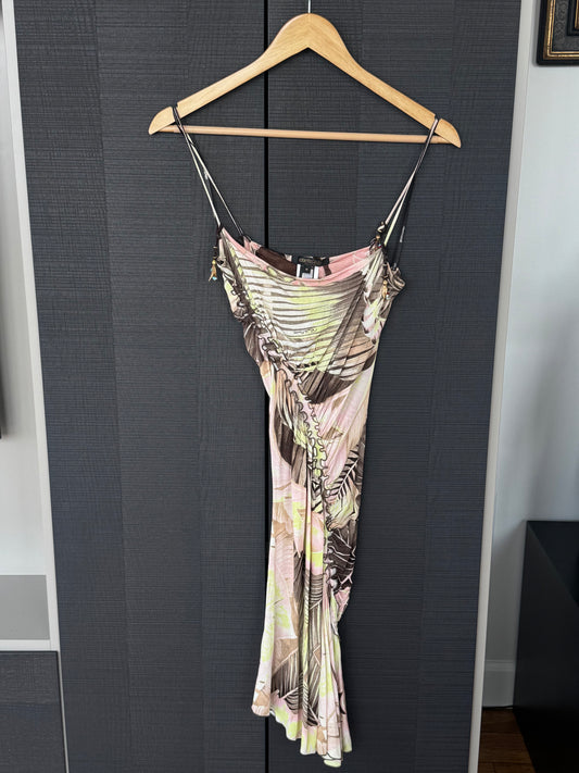Roberto Cavalli 2003 Feather Charm Dress