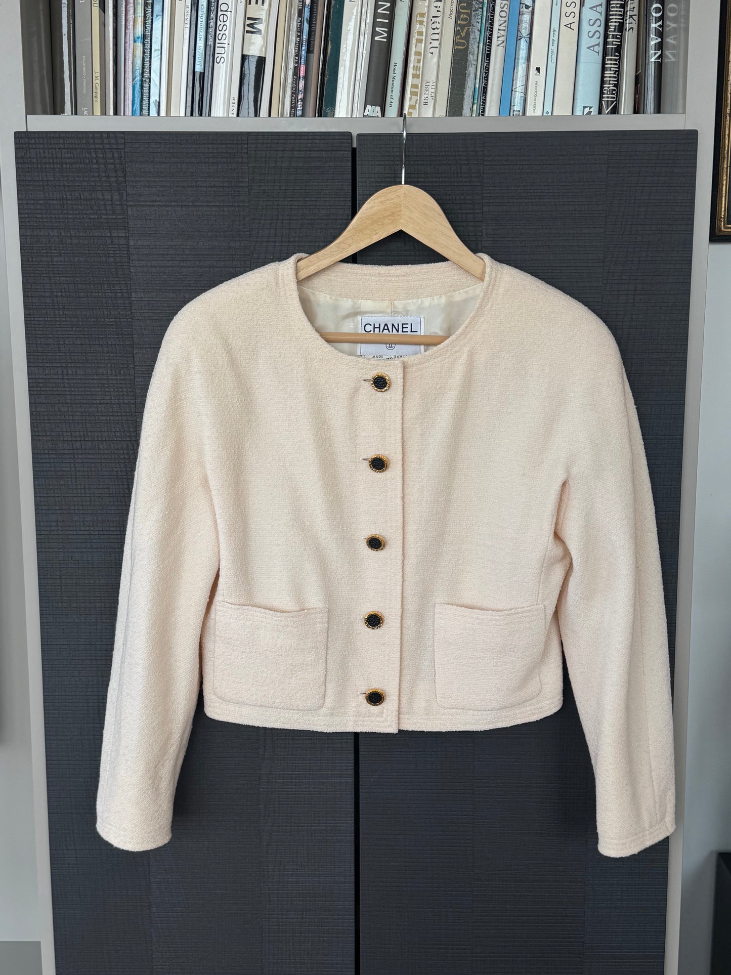 Chanel Late 1980s Wool/Silk Cropped Jacket