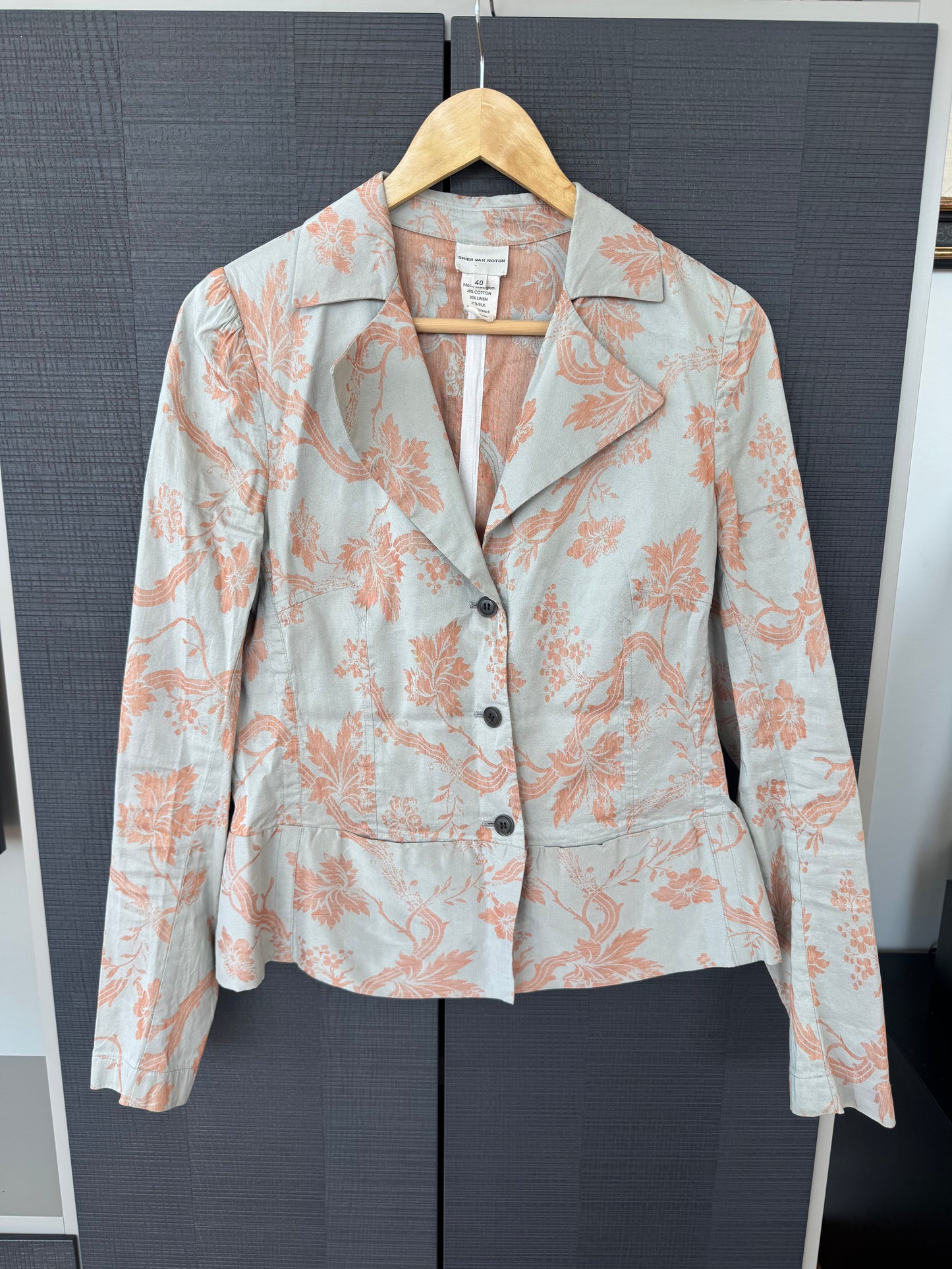 Dries Van Noten SS2000 Runway Floral Jacquard Blazer