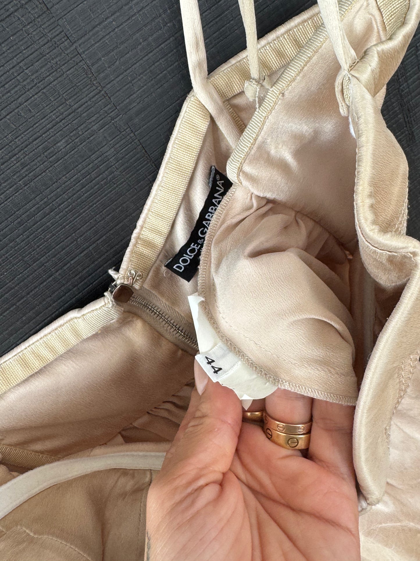 Vintage Dolce & Gabbana Silk Bustier Mini Dress
