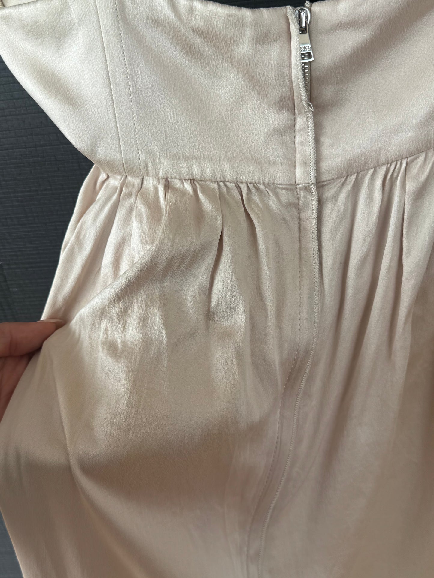 Vintage Dolce & Gabbana Silk Bustier Mini Dress
