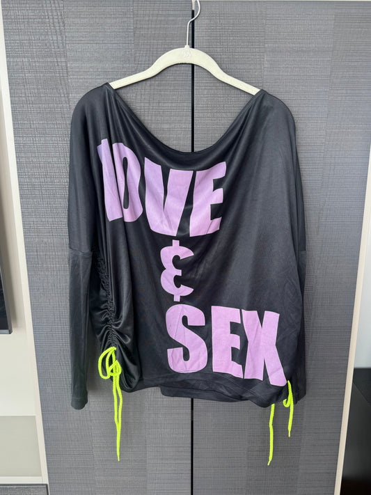 Vintage D&G “Love & Sex” Draped Lace-Up Top