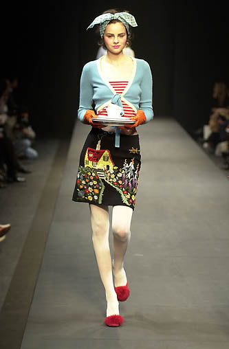 Moschino Cheap & Chic FW2001 Embroidered Suit Set