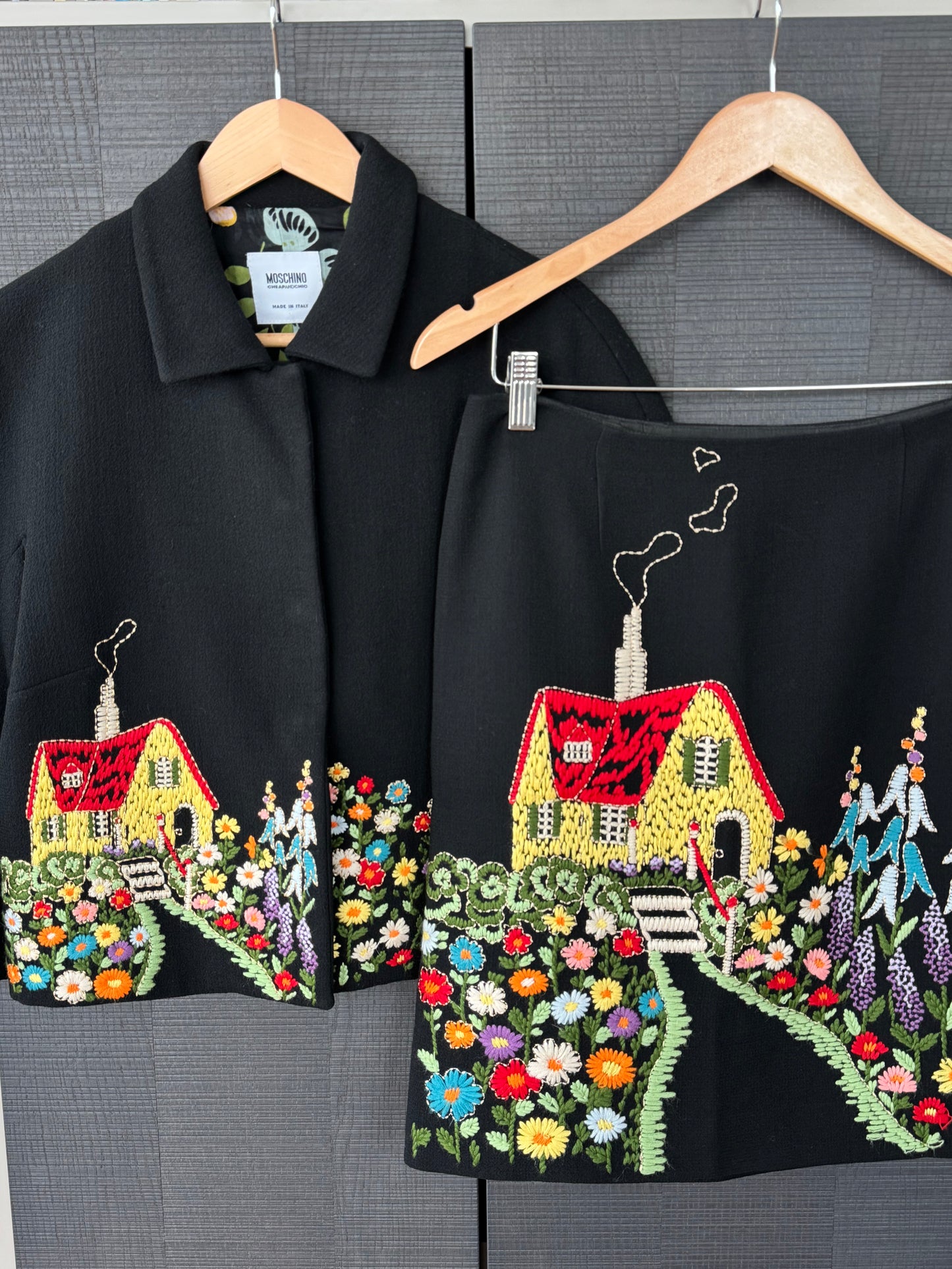 Moschino Cheap & Chic FW2001 Embroidered Suit Set