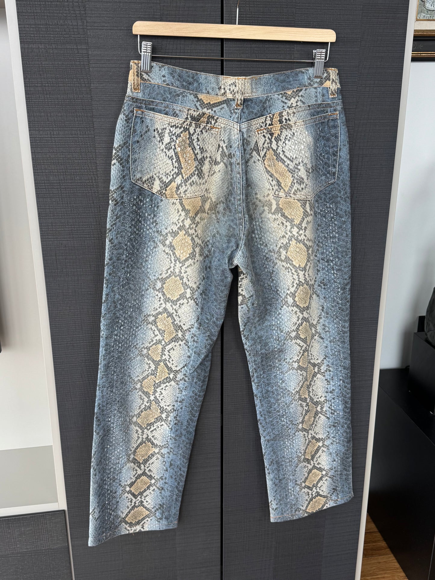 Roberto Cavalli FW1998 Python Print Runway Denim